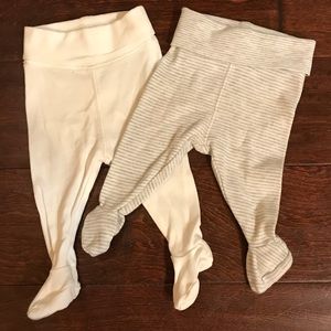 2 Organic Newborn Footie Pants by H&M